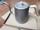 特萊雅燒水壺電熱水壺家用長(cháng)嘴細口壺手沖壺咖啡壺茶藝壺智能溫控恒溫一體熱水壺 0.8L 方形控溫底盤(pán)-木紋灰色 曬單實(shí)拍圖