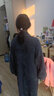恒源祥 2022秋冬慵懶風寬松過膝加厚中長款仿貂絨針織毛衣開衫外套大衣 灰色加長款 L 110-125斤合適 曬單實拍圖