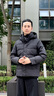 康博鵝絨羽絨服男冬季保暖加厚中年商務(wù)休閑爸爸冬裝外套 黑色 XL  曬單實拍圖