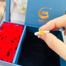 中國黃金（CHINA GOLD）玫瑰花黃金戒指女足金轉運珠珍珠生日禮物送女友老婆紀念日紀念 玫瑰珍珠戒指 曬單實(shí)拍圖