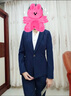 晨芙職業(yè)裝女裝套裝氣質(zhì)西裝外套女士商務(wù)面試正裝工裝酒店前臺(tái)工作服 藍(lán)色外套+西褲 XL 建議110-120斤 曬單實(shí)拍圖