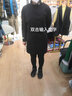 梨喃 新款春秋冬大款碼保暖半高領(lǐng)上衣女德絨中長(cháng)時(shí)尚打底衫上衣長(cháng)袖 黑色 M 120斤內 曬單實(shí)拍圖