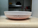 酷彩（Le Creuset）法式炻瓷20cm深盤餐盤 家用餐具菜盤水果盤歐式餐具餃子盤 深盤粉紅色 20cm 曬單實拍圖