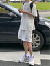 妙奕嘉短袖t恤男重磅純棉新款潮流美式寬松半袖白色上衣服體恤男裝夏季 立體壓花字母短袖【白色】 2XL 【建議 150-165斤】 曬單實(shí)拍圖