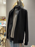 By Creations柏品立領(lǐng)純色夾克男秋冬短款修身時(shí)尚百搭夾克衫商務(wù)休閑男裝外套 黑色 L 曬單實(shí)拍圖