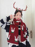 MAINLYKITTY圍巾女秋冬季保暖女士圍脖可愛元旦生日新年禮物送女友老婆 【雪花鹿紅】-禮盒裝 曬單實(shí)拍圖