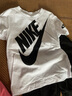 NIKE 3BRAND耐克男女童純棉短袖T恤+短褲2件套裝夏季新款兒童短袖套裝 正黑色 110 /56 【建議身高104-110cm】 曬單實拍圖
