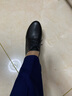 路施南深口單鞋女高跟春秋新款黑色皮鞋粗跟職業(yè)工作鞋系帶通勤真皮女鞋 黑色高跟5CM(765) 35 曬單實(shí)拍圖