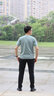 巴魯特男士短袖T恤涼感透氣桑蠶絲簡(jiǎn)約男款商務(wù)新款夏季上衣 淺綠 L 曬單實(shí)拍圖