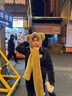 曼迪卡威（Mdikawe）小熊帽子口罩一體圍手四件套女冬季加絨圍脖連帽保暖騎行面罩 仿兔毛三件套-卡其色 均碼 曬單實(shí)拍圖