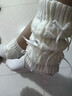 優(yōu)嬰朵立體蝴蝶結兒童堆堆襪套芭蕾風(fēng)甜美針織腳套y2k潮腿套保暖堆堆襪 白色 1雙 曬單實(shí)拍圖