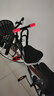 寶鉞電動(dòng)車(chē)自行車(chē)兩用兒童座椅前置山地車(chē)休閑車(chē)共享單車(chē)寶寶安全坐椅 自行車(chē)黑單座+扶手+腳踏+紅圍欄 曬單實(shí)拍圖