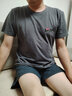 浪古（LAWKUL）純棉短袖t恤男士夏季半袖寬松上衣服男裝打底衫潮流休閑半截袖ins 002深灰 2XL （140-155斤） 曬單實拍圖