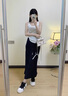 NINE WEST品牌厚底小白鞋女2025新款真皮松糕女鞋增高百搭運動休閑鞋 黑白 34 曬單實拍圖