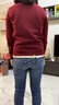 哈吉斯（HAZZYS）女裝時(shí)尚羊毛衫女ABYSD0BCX01 酒紅色WN 165/88A40 曬單實(shí)拍圖