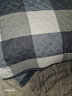 艾薇纯棉枕巾一个加大加厚学生儿童枕巾夹棉枕头巾 灰色格子 50*80cm 实拍图