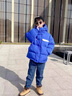 G.DUCKKIDS男童冬裝棉服2024新款中大童夾棉加厚保暖外套男孩寬松羽絨棉襖潮 藍(lán)色 RD棉服 160碼 曬單實(shí)拍圖