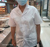 勤思路幼兒園學(xué)校白色廚師服長(cháng)短袖秋冬男女飯店酒店餐廳廚房工作服上衣 白色短袖金盾棉面料 4XL 曬單實(shí)拍圖