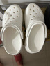 CROCS卡駱馳檀健次同款復古小鯨魚(yú)洞洞鞋厚底老爹鞋女花園鞋|206302 白色-100(含智必星) 38 (240mm) 曬單實(shí)拍圖