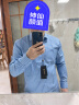 爱登堡Edenbo长袖衬衫男翻领条纹免烫商务正装衬衣蓝条纹175/96A(41) 晒单实拍图
