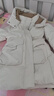 鴨鴨（YAYA）反季羽絨服女中長款2024冬季新款時(shí)尚可拆卸帽收腰顯瘦保暖外套XB 米色 S (155) 曬單實(shí)拍圖