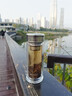 格亞（GEYA）純鈦雙層玻璃杯泡茶杯男士商務(wù)辦公水杯便攜車(chē)載杯子免費刻字禮盒 鈦本色 300ml 曬單實(shí)拍圖