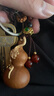 寶佩高檔桃木葫蘆掛件鑲嵌純銅保色鑰匙扣掛件禮品出入平安鑰匙鏈禮品 桃木藤蔓葫蘆 曬單實(shí)拍圖
