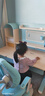 坐得正 兒童學(xué)習桌兒童桌椅套裝可升降中小學(xué)生學(xué)習桌椅寫(xiě)字桌實(shí)木書(shū)桌 1.2m桌帶陪讀柜+小熊三背椅藍 曬單實(shí)拍圖