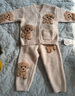 OAK FAMILY新品寶寶秋冬睡衣半邊絨長袖居家服男女兒童家居服 淺杏小狗 90 cm 曬單實(shí)拍圖