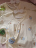 瓊帕嬰兒衣服新生半背內(nèi)衣服無骨純棉春秋款魔術(shù)貼睡衣滿月服寶寶上衣 米色(小奶瓶造型半背) 52 cm 曬單實拍圖