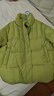 衣香麗影綠色立領(lǐng)羽絨服女新款一手長(cháng)寬松保暖蓬松外套 綠色 S 曬單實(shí)拍圖