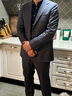 報喜鳥(niǎo)西服套裝男裝【澳洲100%羊毛】男士時(shí)尚商務(wù)休閑西裝套裝西褲修身 霧霾藍 48 A(175/96) /請備注腰圍或褲子 曬單實(shí)拍圖