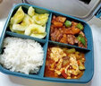 歐樂多飯盒大容量微波爐加熱專用飯盒小學(xué)生帶飯飯盒分格食堂便攜餐盒 【綠】PP飯盒4格+送餐具+保溫袋 曬單實(shí)拍圖