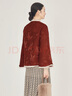浮云堂.雅」瓔珞.中式改良紅色短款棉服女裝新款2025冬國風(fēng)保暖棉襖外套 醬棕 S 曬單實(shí)拍圖