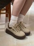 斤慕厚底增高板鞋女ins秋冬季新款百搭小白鞋時(shí)尚女鞋小眾原創(chuàng  )休閑鞋 厚底小白鞋【38碼】卡其色 曬單實(shí)拍圖