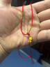 Lossot七夕禮物本命年足金十二生肖黃金吊墜兔項(xiàng)鏈3D硬金福兔生肖掛墜 曬單實(shí)拍圖