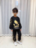 皮爾卡丹（pierre cardin）兒童衛(wèi)衣套裝8-9歲童裝5男童長袖春秋裝6街舞衣服7洋氣時髦13帥 黑色 收藏+項鏈 150 適合身高1米4左右 曬單實拍圖