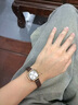米亞達小方糖手表女士復古機械風(fēng)女學(xué)生輕奢小眾生日禮物送女友2024新款 玫殼玫面杏帶 23mm 曬單實(shí)拍圖