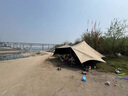 阿馬福云雙峰天幕帳篷八角云頂黑膠天幕穹頂戶外野營防雨防曬露營天幕帳篷 雙峰云頂【10-20人】 9*5*2.4米 曬單實拍圖
