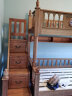 优漫佳 全实木红胡桃木原木美式高低床上下床儿童床家具亲子可定制 高低床+双抽+梯柜（不含书架） 下铺1.2*2米，上铺0.9*2米 实拍图