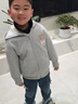 真維斯男童外套春秋款2025新款男大童秋季薄款連帽上衣兒童秋裝衛(wèi)衣開衫 【春秋款】灰/J哈哈哈 150 曬單實拍圖