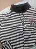 條紋短袖T恤女修身洋氣百搭夏天上衣顯瘦翻領(lǐng)衣服2026夏季新款 黑色  XL 建議105-120 曬單實(shí)拍圖