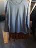 NASALIKE純棉秋冬季新款純色圓領(lǐng)衛衣常規版套頭長(cháng)袖上衣男女款T恤打底衫 C01180長(cháng)T-淺灰 4XL【修身直筒版】 曬單實(shí)拍圖
