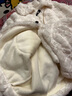 G.DUCKKIDS童裝女童外套冬季兒童衣服中大童秋冬加厚毛毛衣12女孩羊羔絨外套 米白色 150尺碼11~12歲【140-150cm】 曬單實(shí)拍圖