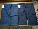 獅子聰    2025夏季牛仔短褲薄款直筒5分褲子男士馬褲五分褲休閑中褲 206藍色款+送8018深色 31(2尺4) 曬單實(shí)拍圖