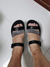 紅蜻蜓涼鞋女夏季媽媽涼鞋外穿一字帶中老年平底軟底防滑媽媽涼拖鞋中年 銀色 36 曬單實(shí)拍圖