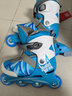 micro邁古輪滑鞋兒童全閃光輪子m-cro直排溜冰可調旱冰鞋 MegaFlash 【全閃】藍色套裝 M （31-34碼） 曬單實(shí)拍圖