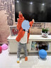 G.DUCKKIDS男童春裝套裝寶寶春秋季長袖三件套2023新款0一3歲半小童純棉運動 桔紅色 恐龍三件套A 110 (適合身高95-105cm左右) 曬單實拍圖