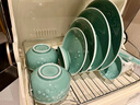 龍泉青瓷家用淺菜盤(pán)碟子耐高溫加厚可微波餐盤(pán)炒菜盤(pán)易清理盤(pán)陶瓷中式餐具 弟窯天青8英寸 8英寸 曬單實(shí)拍圖