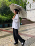 RAINLITE16骨雙龍骨彩膠防曬雨傘女晴雨兩用折疊傘防紫外線抗風便攜遮陽傘 芋泥椰奶-16根雙龍骨-彩膠防曬 曬單實拍圖